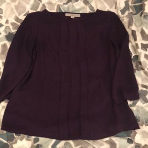 LOFT Small petite long sleeve purple blouse